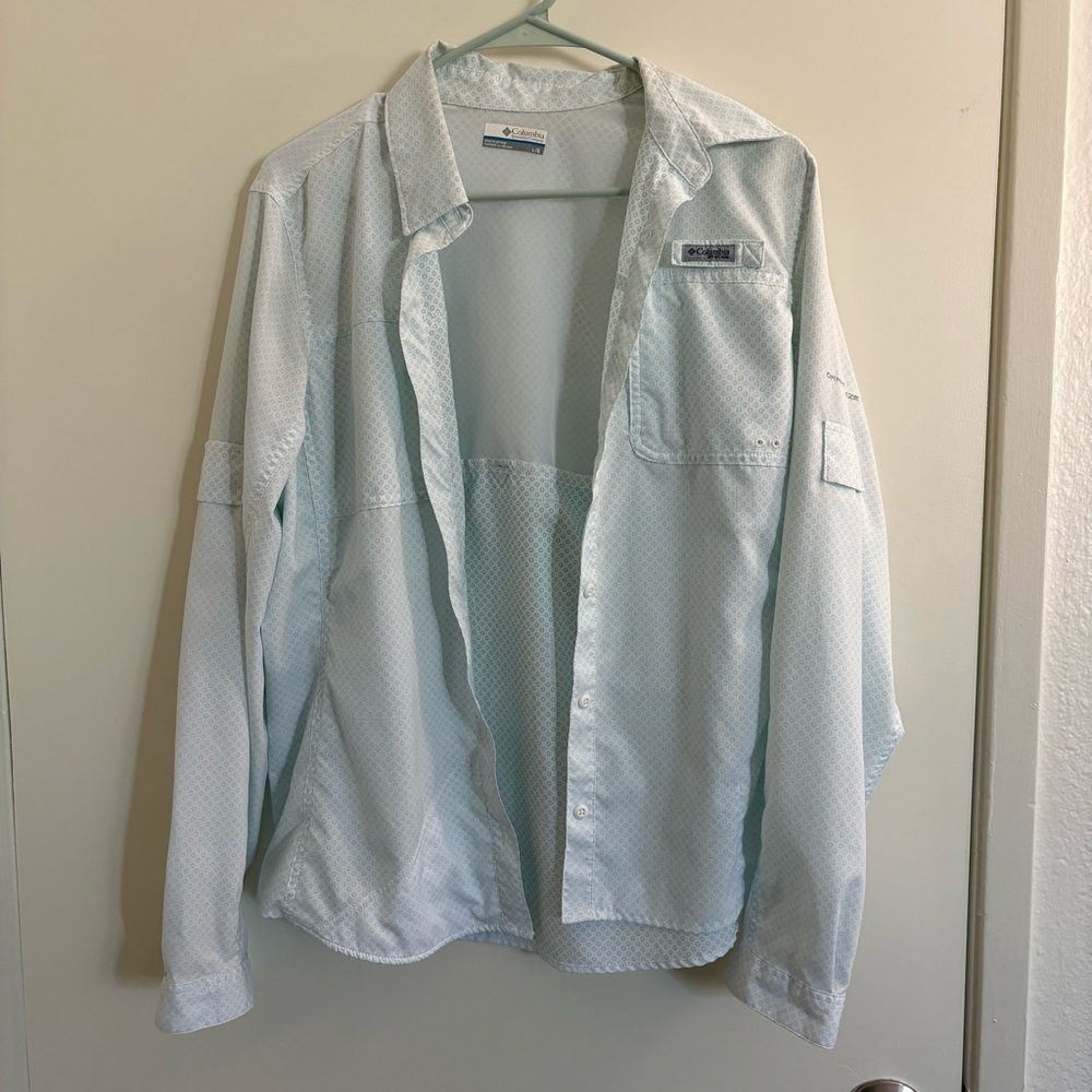 Columbia Sportswear Company Lightweight PFG Women’s Light Blue Jacket Large